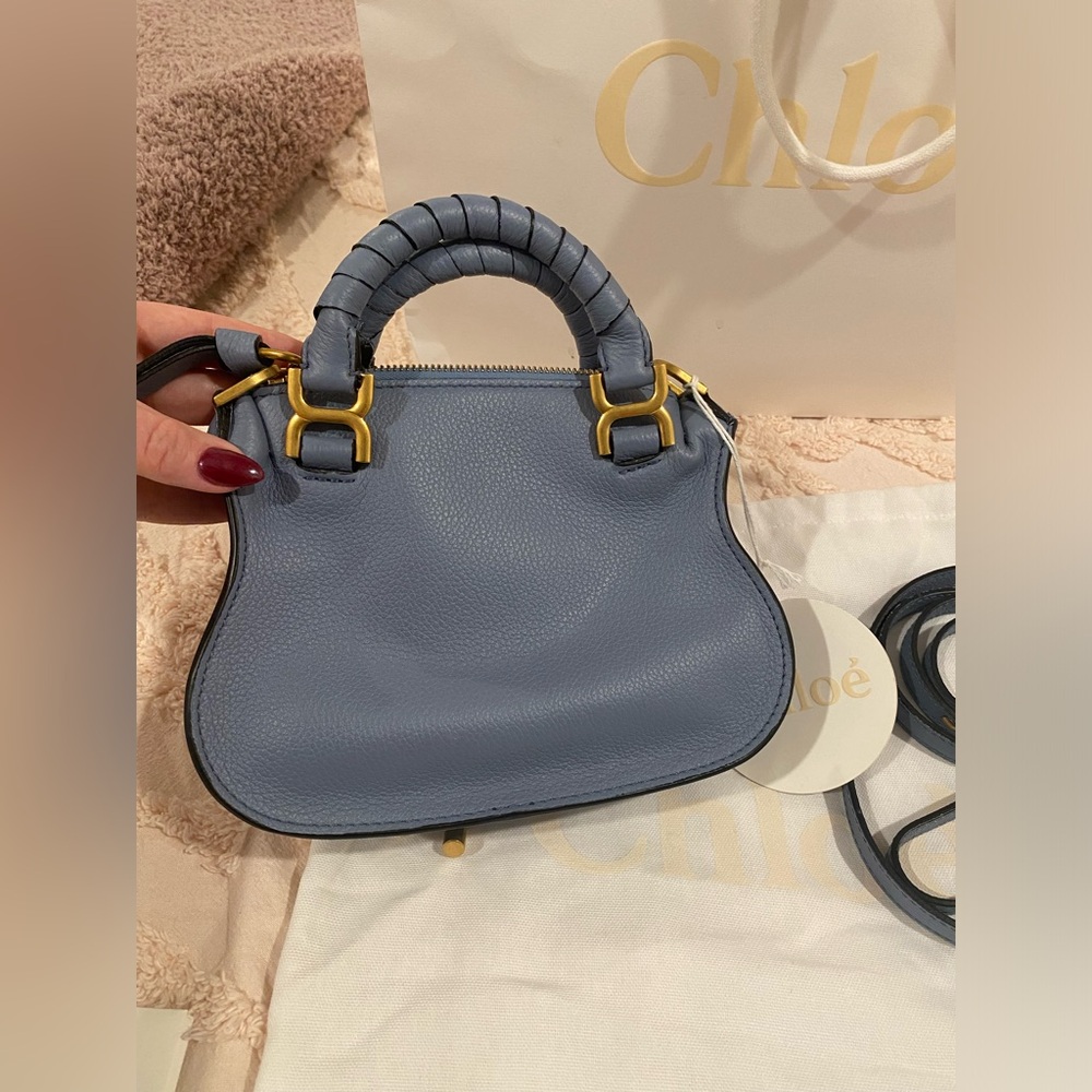 Chloé Marcie Mini in Light Blue - Picture 7 of 16